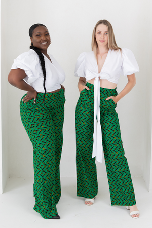 ELLY AFRICAN PRINTS PANTS (GREEN)