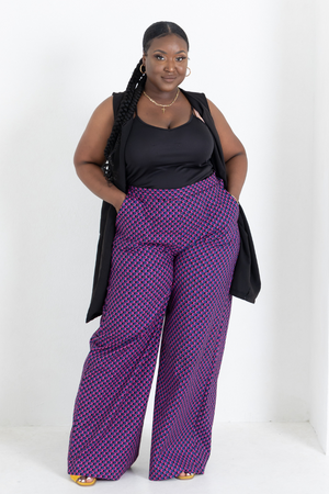 ELLY AFRICAN PRINTS PANTS (Purple)
