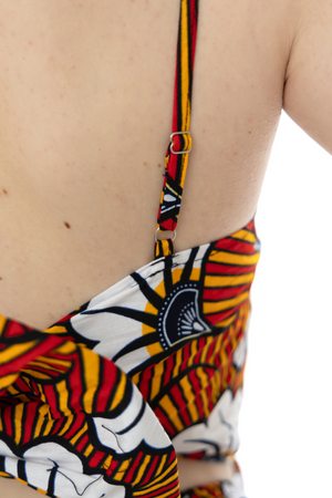 Simi African Prints Maxi Dress (Orange)