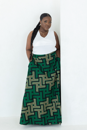 FIMI African Print Maxi Skirt