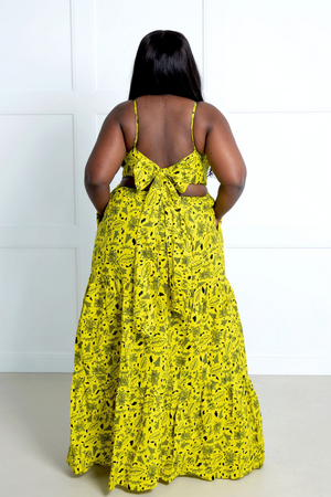 Simi African Prints Maxi Dress (Yellow)