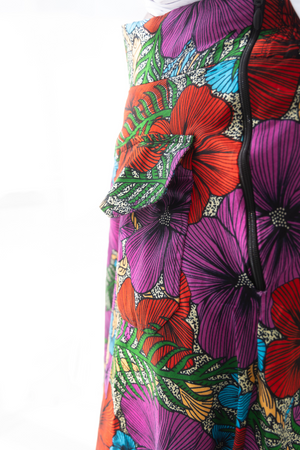 Yeni African Print Midi Skirt (Bloom)