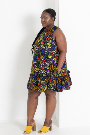 Temi African Prints Dress (bloom)