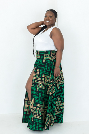 FIMI African Print Maxi Skirt
