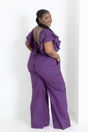 ELLY AFRICAN PRINTS PANTS (Purple)