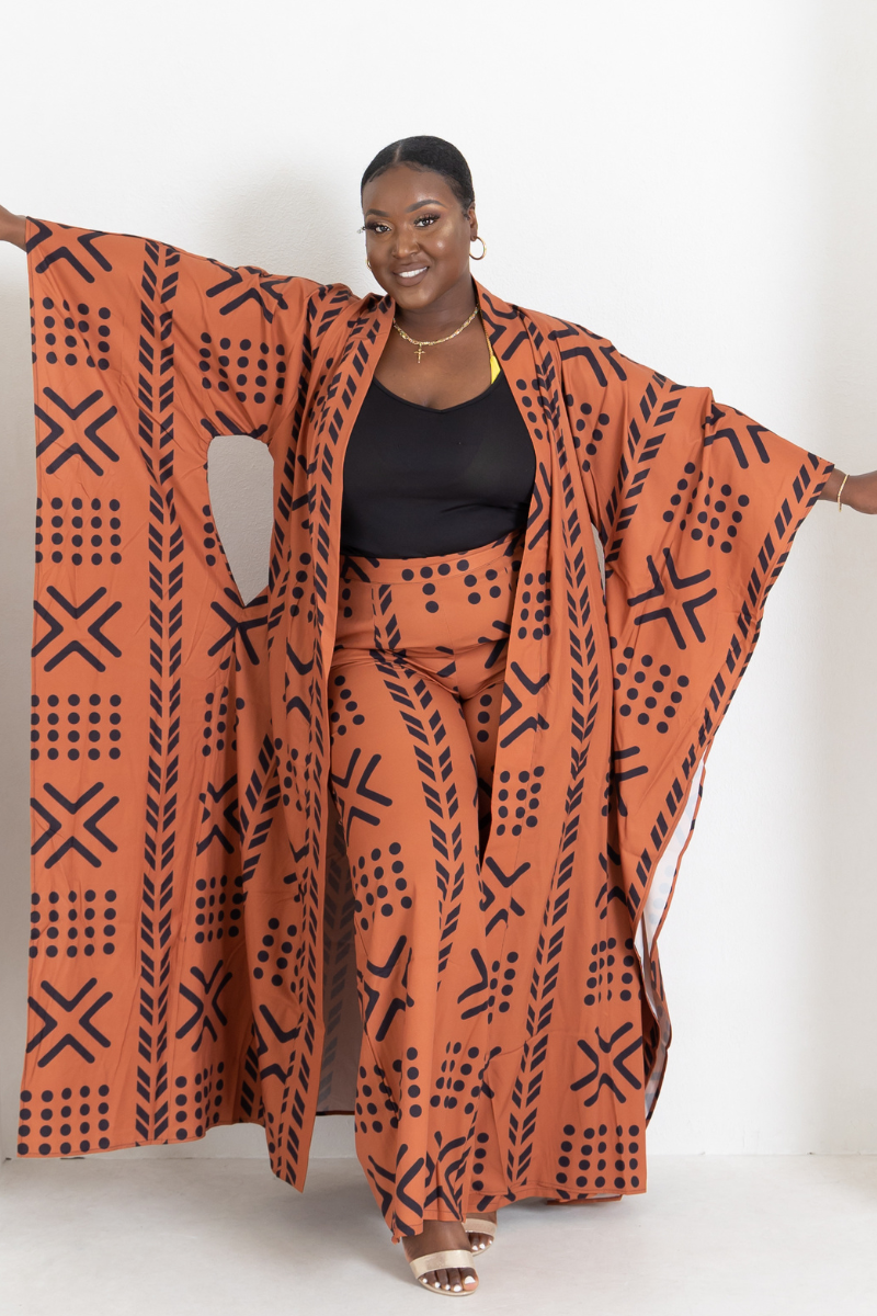 African hot sale print cardigan