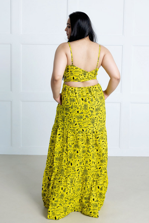 Simi African Prints Maxi Dress (Yellow)