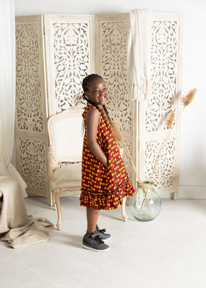 TADE AFRICAN PRINT DRESS (Girls)