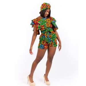 Elly African Print Shorts (Multi)