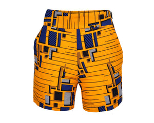 Elly African Prints Shorts (Yellow)