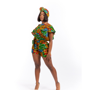 Elly African Print Shorts (Multi)